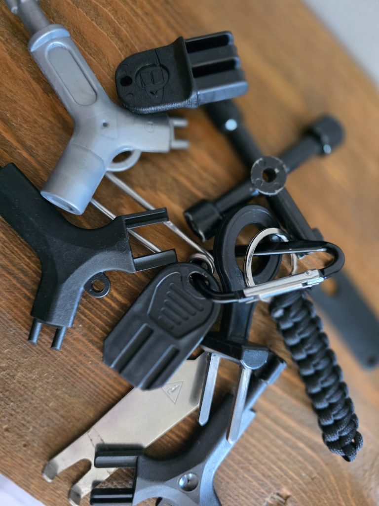 Selection of bait box keys A selection of bait box keys